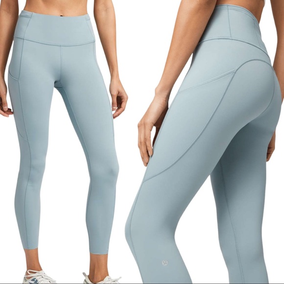 lululemon athletica Pants - Lululemon Fast & Free Tight II 7/8 Length Legging Non Reflective Nulux Blue Cast